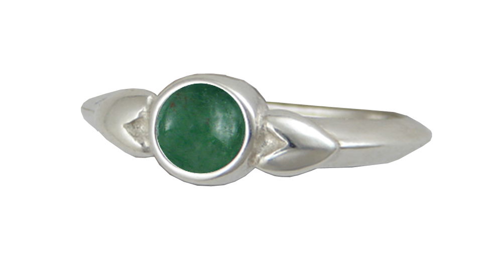 Sterling Silver When Two Hearts Are One Ring With Jade Size 5